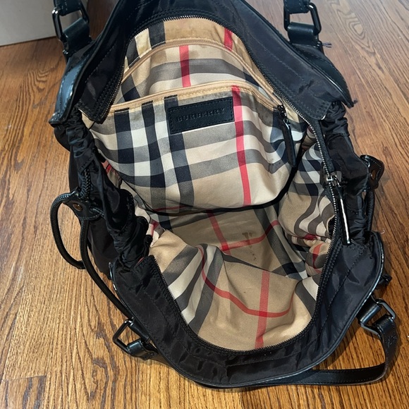 Burberry Black Nylon Leather Buckleigh Tote Bag - Picture 8 of 12